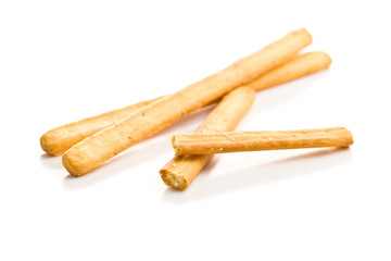 Italian grissini breadsticks. Tasty grissini snack.