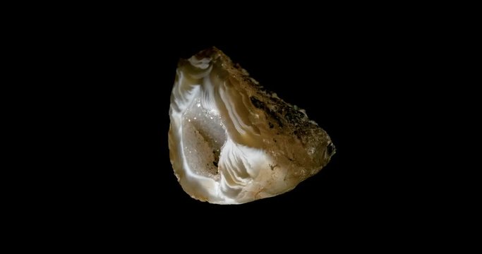 Geode Rocks Turning on Black