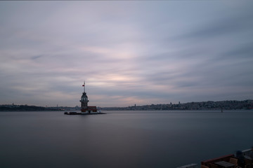 Naklejka premium Maiden's Tower Istanbul, Turkey (KIZ KULESI – SALACAK-USKUDAR)