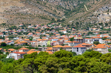 Fototapeta na wymiar Private sector of the Croatian resort town of Trogir. The Mediterranean.