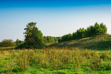Fototapeta premium green city walls and meadow in Retranchement, The Netherlands