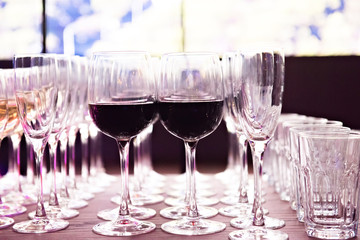 Filled Wine Glasses