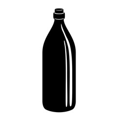 Bottle of medicine with cap simple style icon.