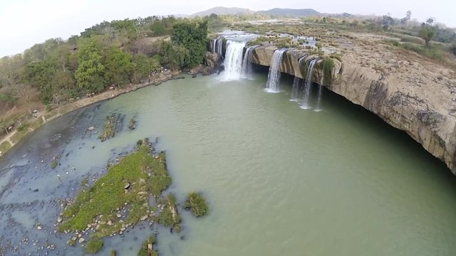 Slow motion view of Dray Nur waterfall, Central Highlands, DakLak, Vietnam