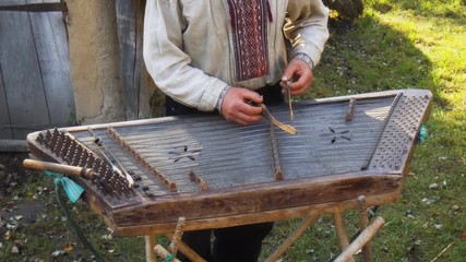 Local Villager Playing a Gusli