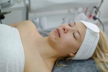 Cosmetic facial treatment.