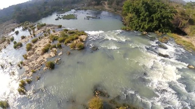 Slow motion view of Dray Nur waterfall, Central Highlands, DakLak, Vietnam