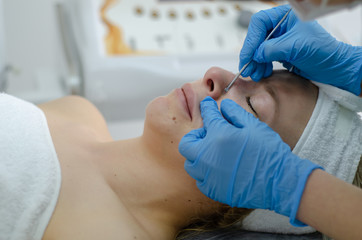 Cosmetic facial treatment.