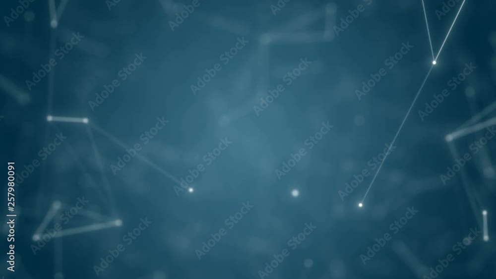 Poster beautiful light plexus background. levitating particles. seamless loop.