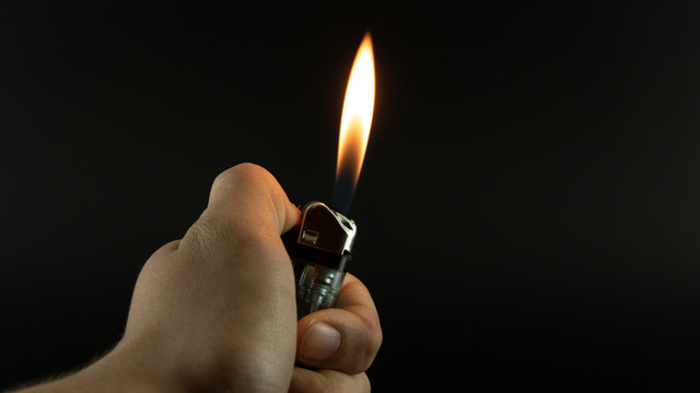 burning a lighter