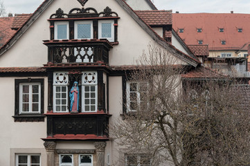 Fototapeta premium The historic old town of Bamberg with baroque architecture and iconic wood-framed houses - Bavaria, Germany
