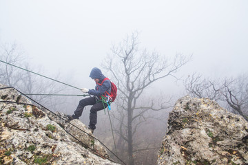 Mountaineer in the mountains