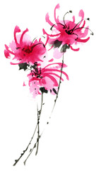 Watercolor flowers bouquet