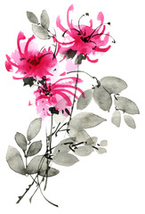 Obraz na płótnie Canvas Watercolor flowers bouquet