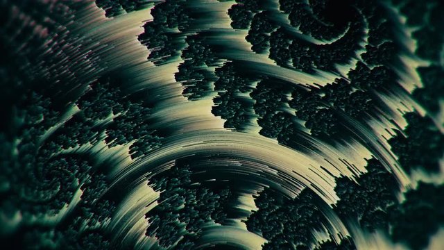 Glitchy textured multicolor background loop with noisy lines and video feedback