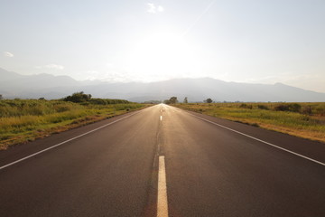 Winding Road in Desert