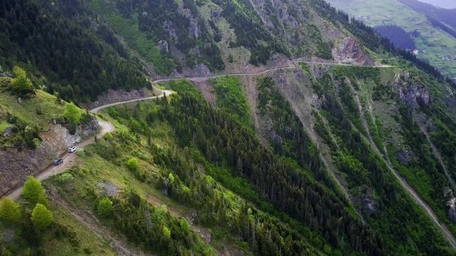 Bayburt / Turkey - May 20 2018: D915 highway, the most dangerous road in the world