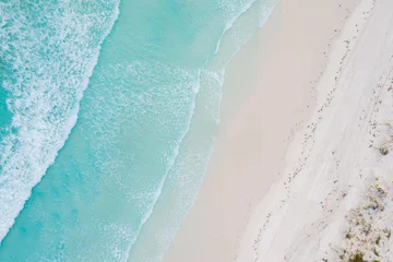 Foto auf Glas Luftaufnahme des tropischen Sandstrandes im Sommer in Western Australia, Australien. © ake1150