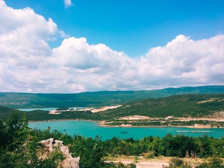 Fototapeta premium Lake landscape in Balkan mountains