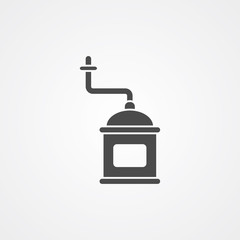 Coffee grinder vector icon sign symbol