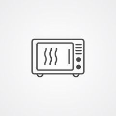 Microwave vector icon sign symbol