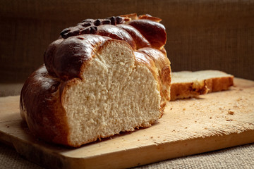 Easter traditional bread and is on the table