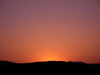 sunset in mountains