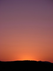 sunset in mountains