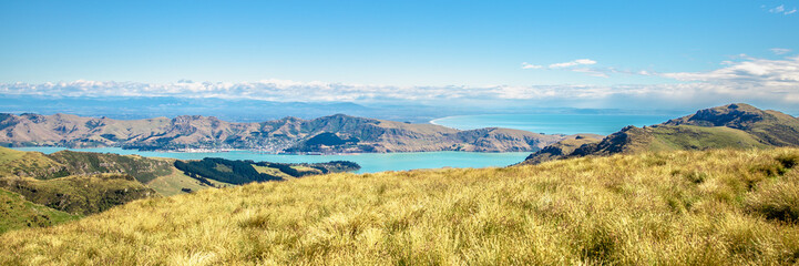 Obraz premium Christchurch Landscape New Zealand Banks Peninsula Scenic View