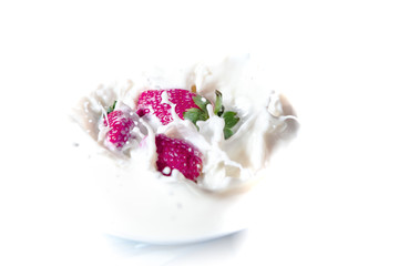 strawberry with cream