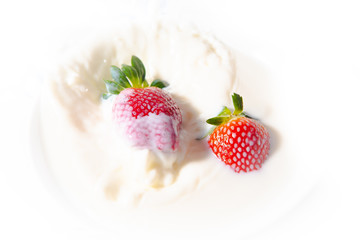strawberry with cream
