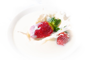 strawberry with cream