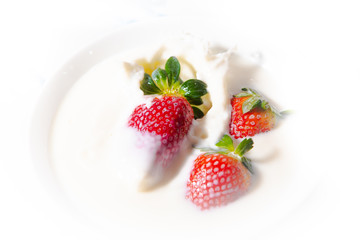 strawberry with cream