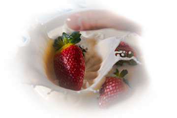 strawberry with cream