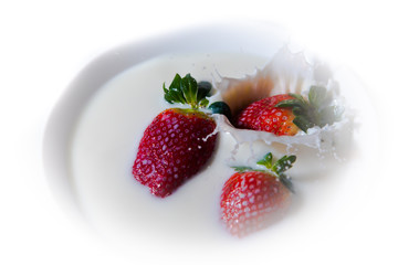 strawberry with cream