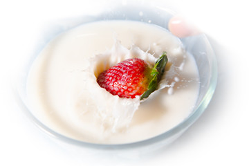 strawberry with cream
