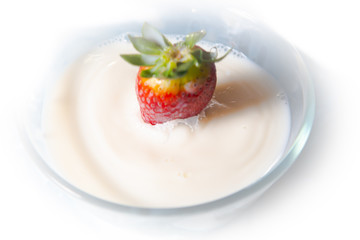 strawberry with cream