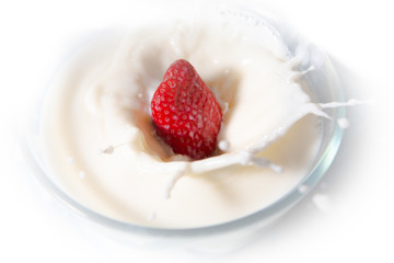 strawberry with cream