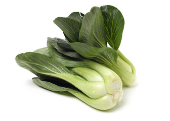 Pok Choi on white background