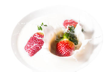 strawberry with cream