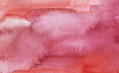 Watercolor red bright abstract background