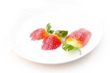 strawberry with cream