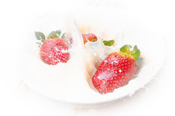 strawberry with cream