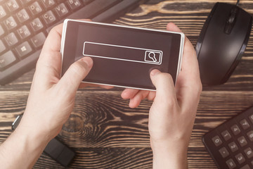 Searching Browsing Internet Data Information Networking Concept soft focus picture Vintage concept.