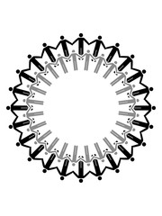 kinder familie eltern kreis ring welt erde menschen viele hände halten frieden vielfalt kette menschenkette weltfrieden liebe clipart bunt