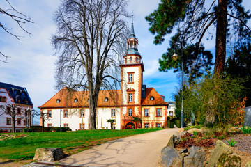 Fototapeta na wymiar The Rodensteiner Hof in the city park of Bensheim, Bergstrasse