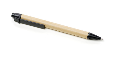 Black pen on white background