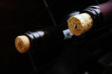 Wine corks close up view