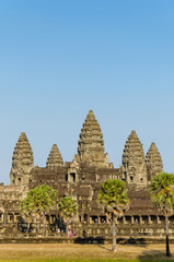 Naklejka premium Angkor Wat is The One of World's Heritage at Siem Reap Province, Cambodia.
