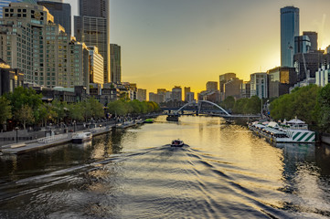 Fototapeta premium Sunset Boat